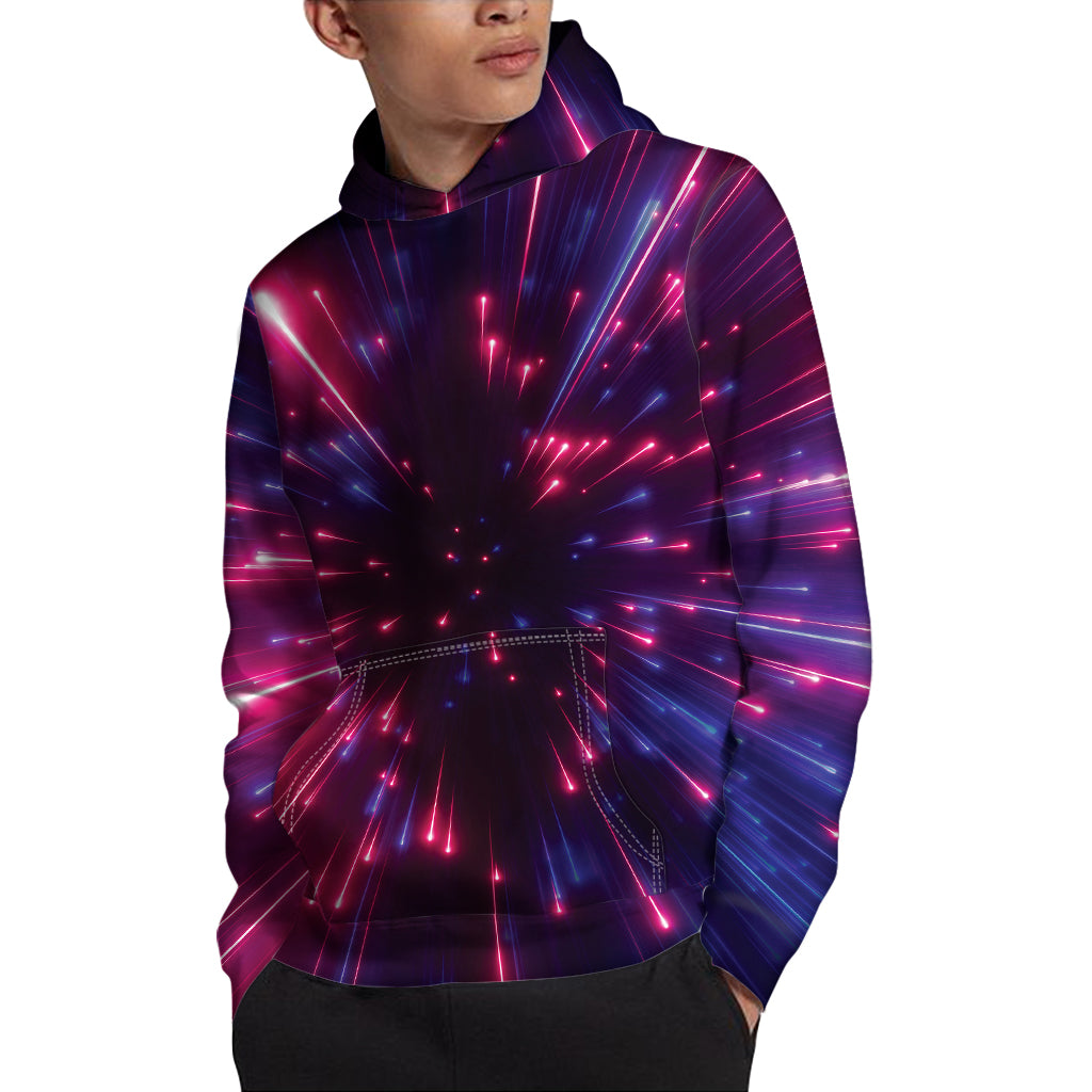 Cosmic Hyperspace Print Pullover Hoodie