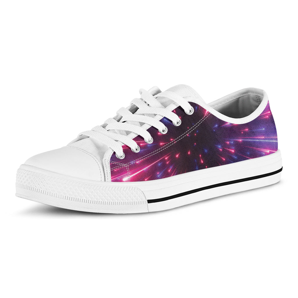 Cosmic Hyperspace Print White Low Top Shoes