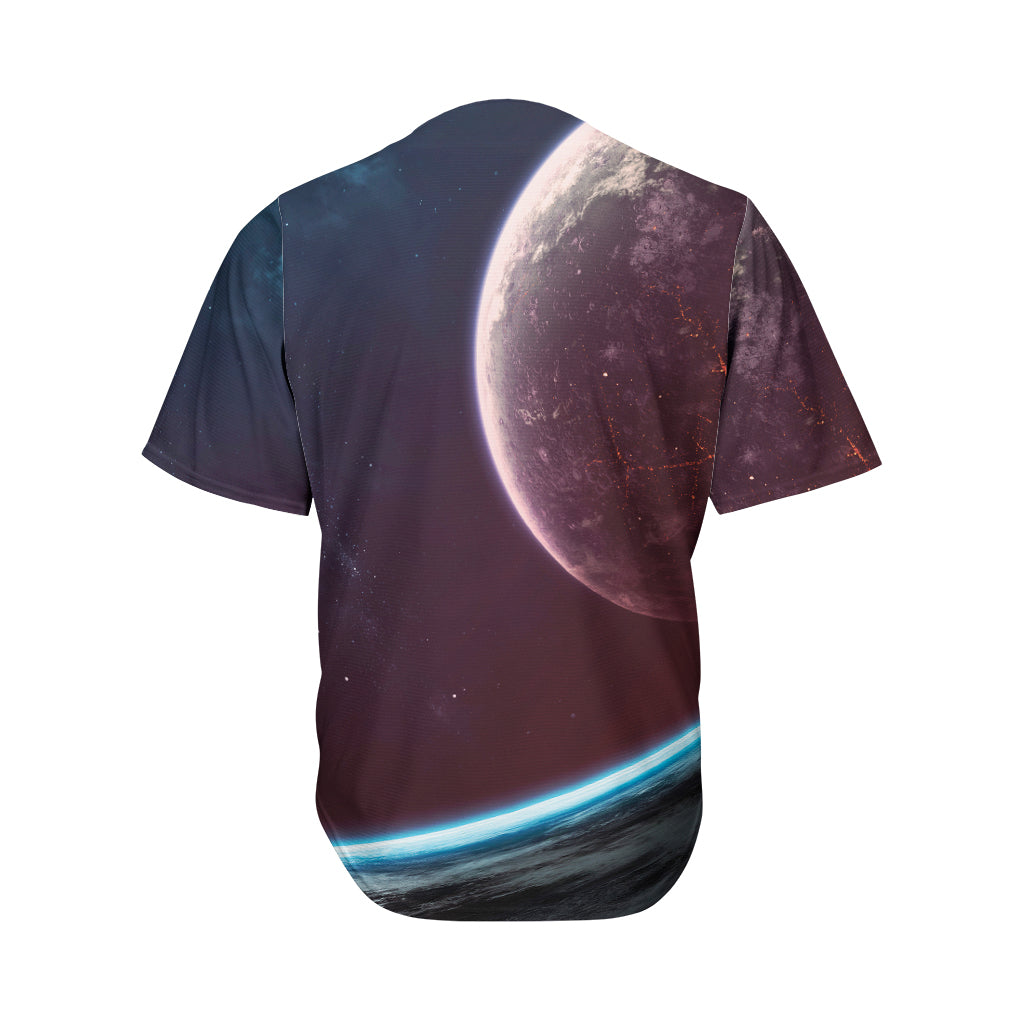 Cosmic Space Print Men's Baseball Jersey