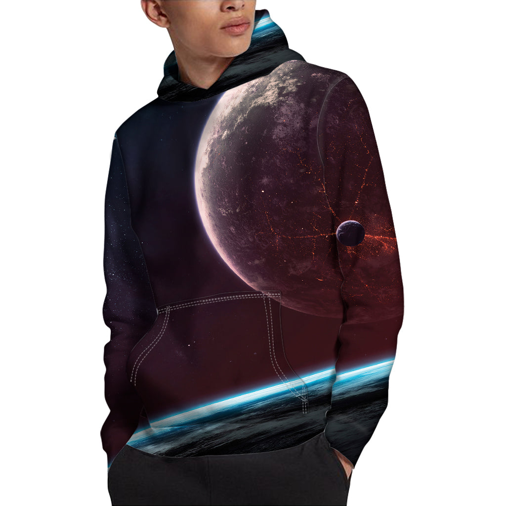 Cosmic Space Print Pullover Hoodie