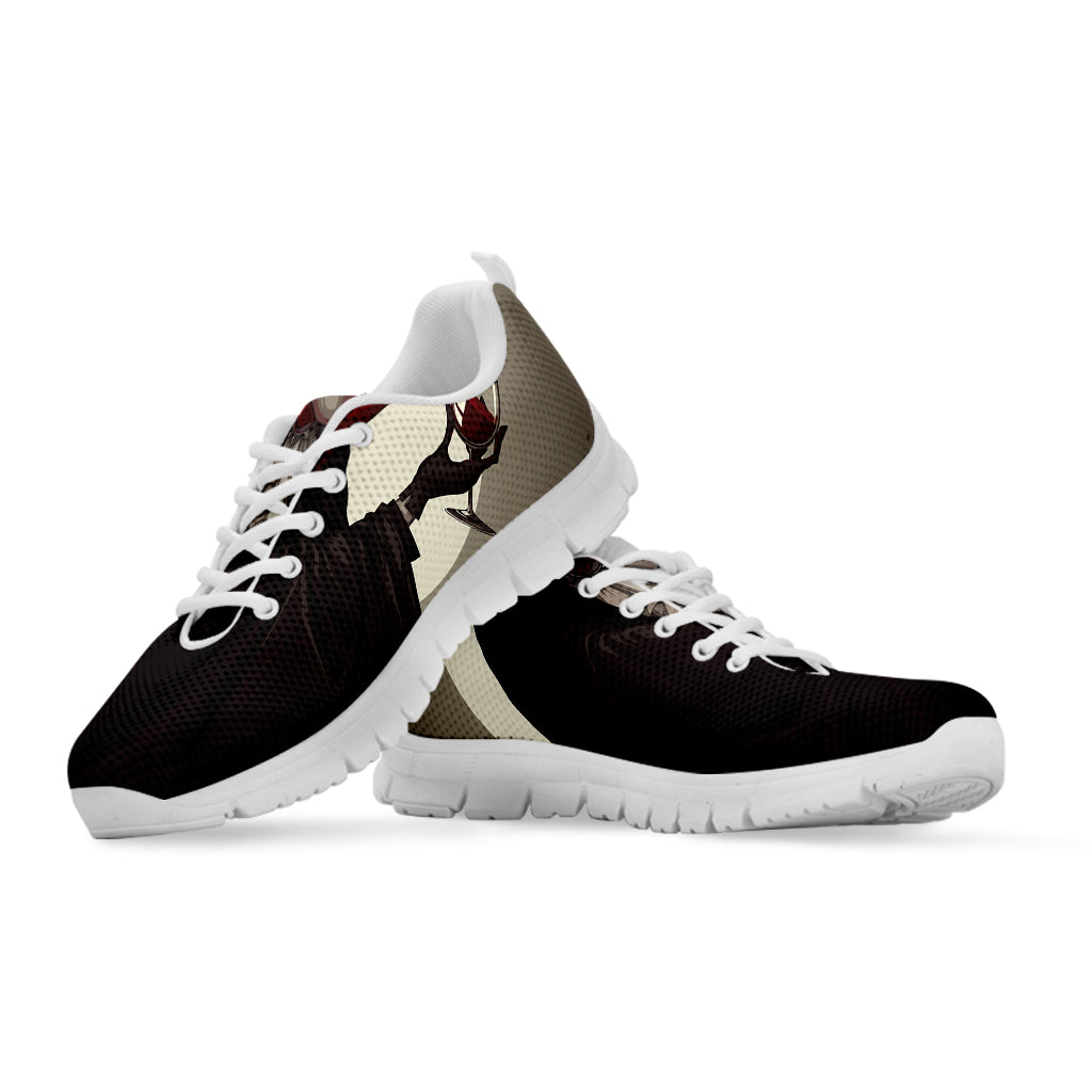 Count Dracula Print White Sneakers