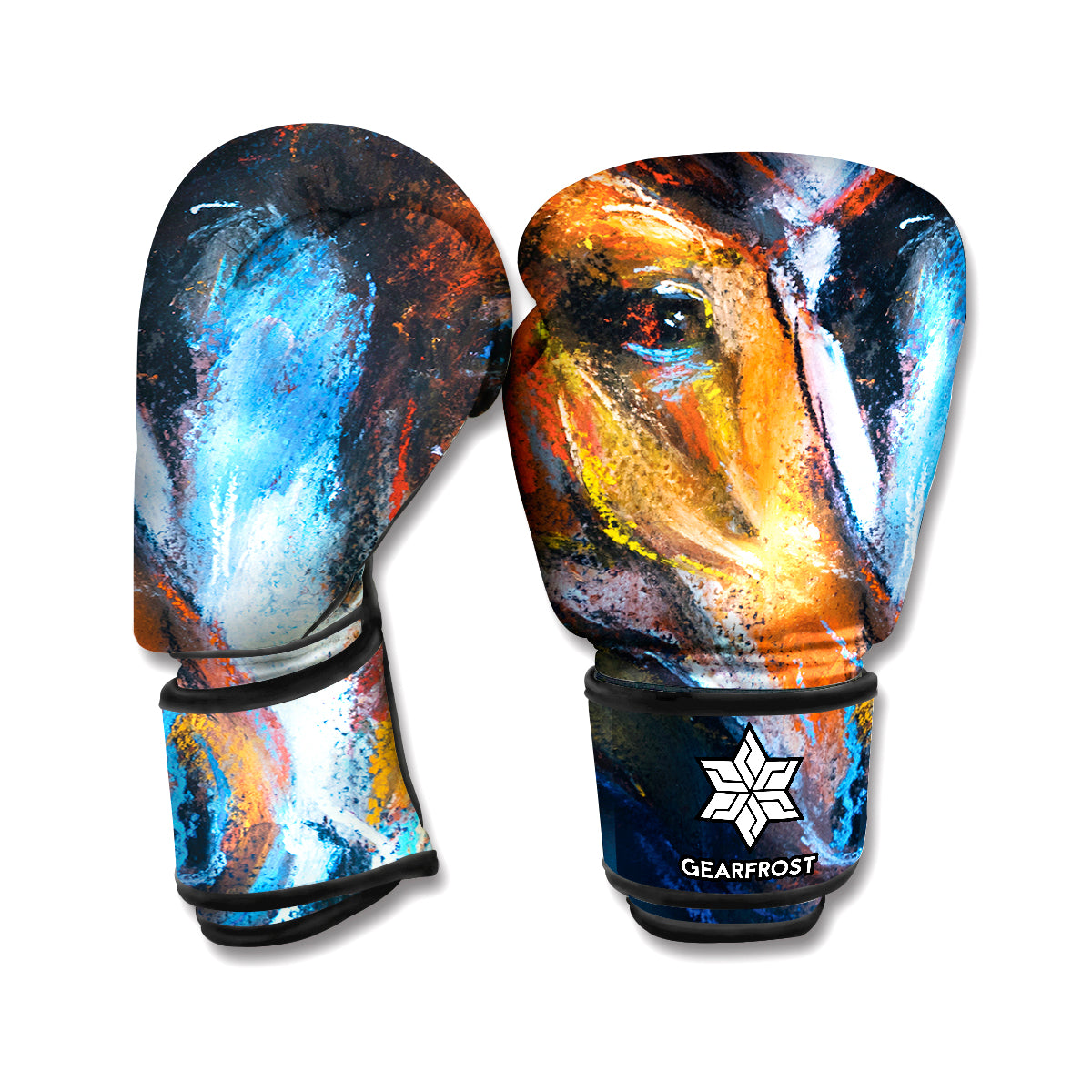 Couple Horses Painting Print Boxing Gloves