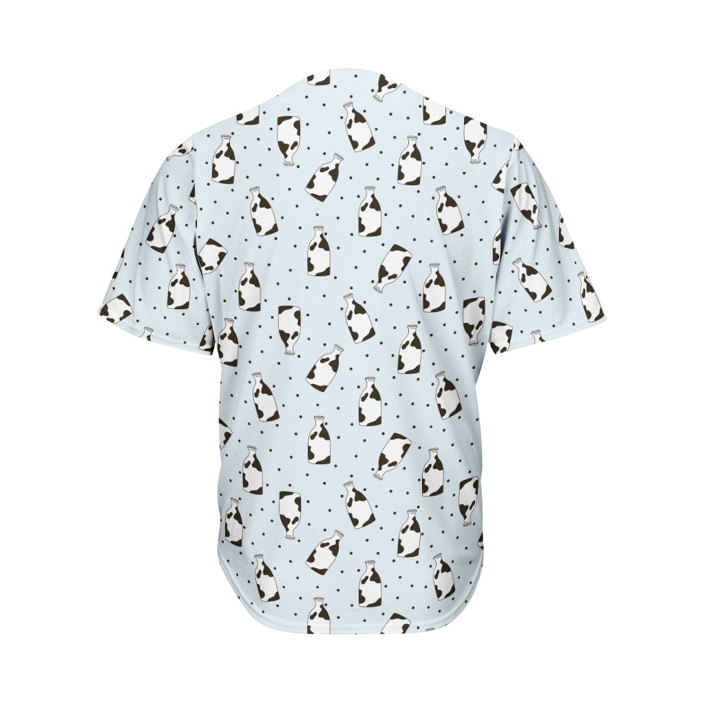 Cow Milk Bottle Pattern Print Men's Baseball Jersey