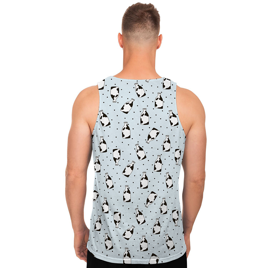 Cow Milk Bottle Pattern Print Men's Tank Top