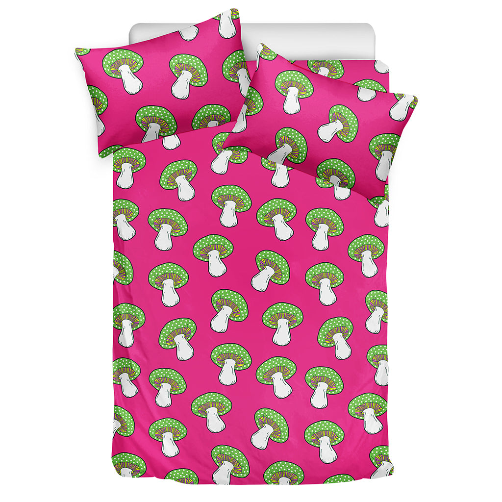 Crazy Mushroom Pattern Print Duvet Cover Bedding Set