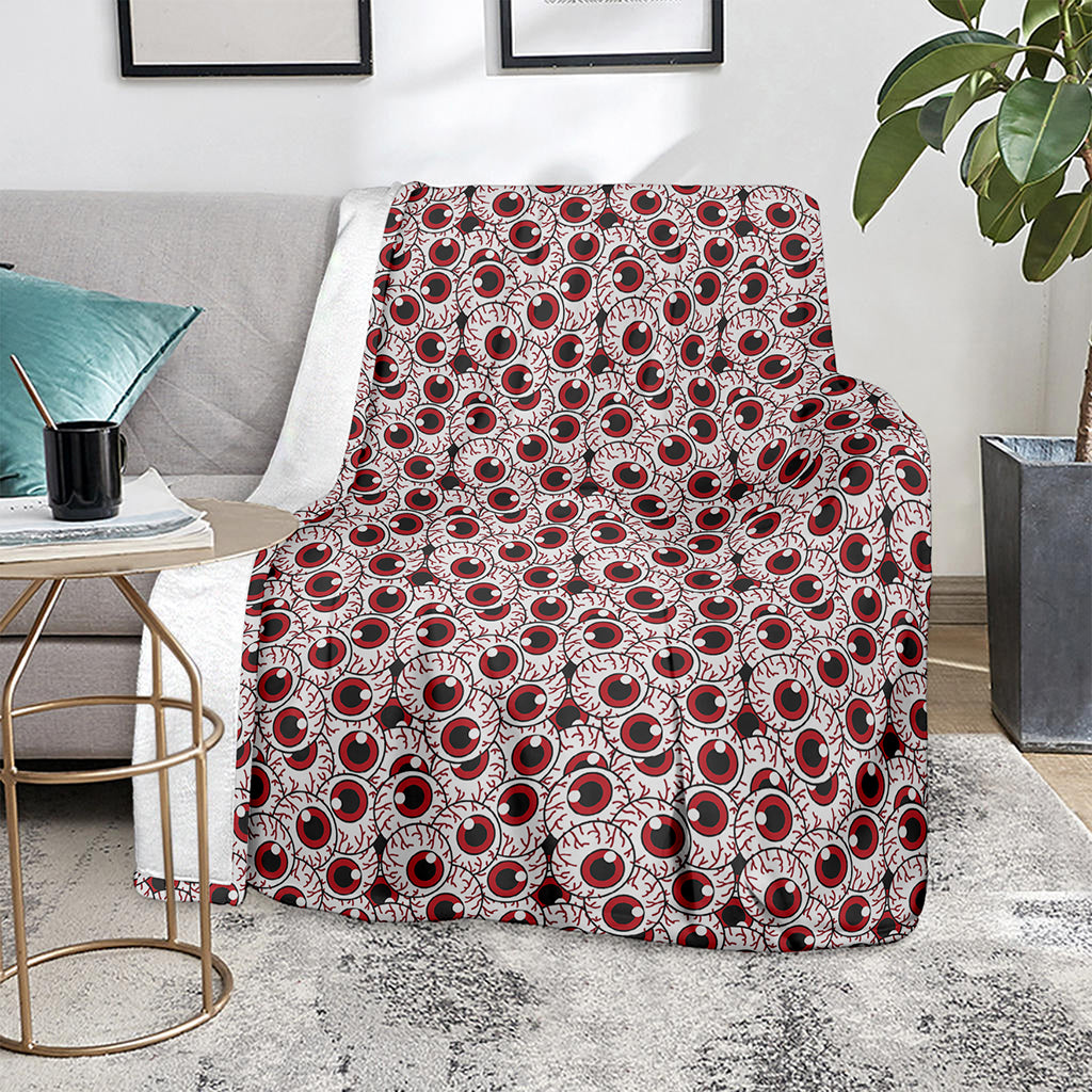 Creepy Red Eyeball Pattern Print Blanket