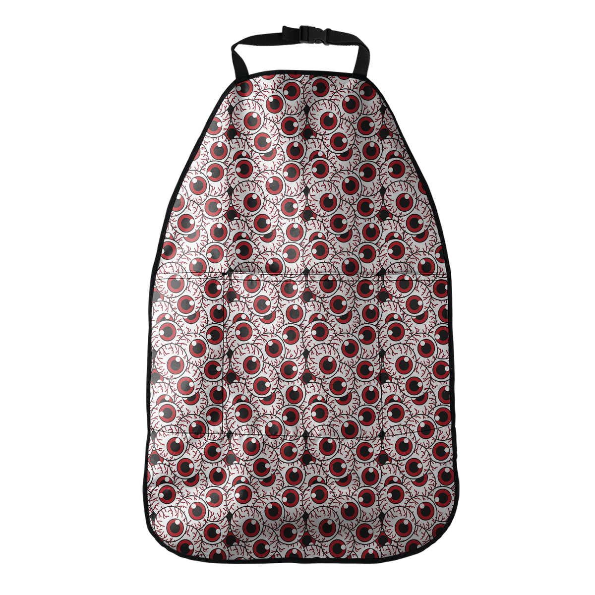 Creepy Red Eyeball Pattern Print Car Seat Organizers