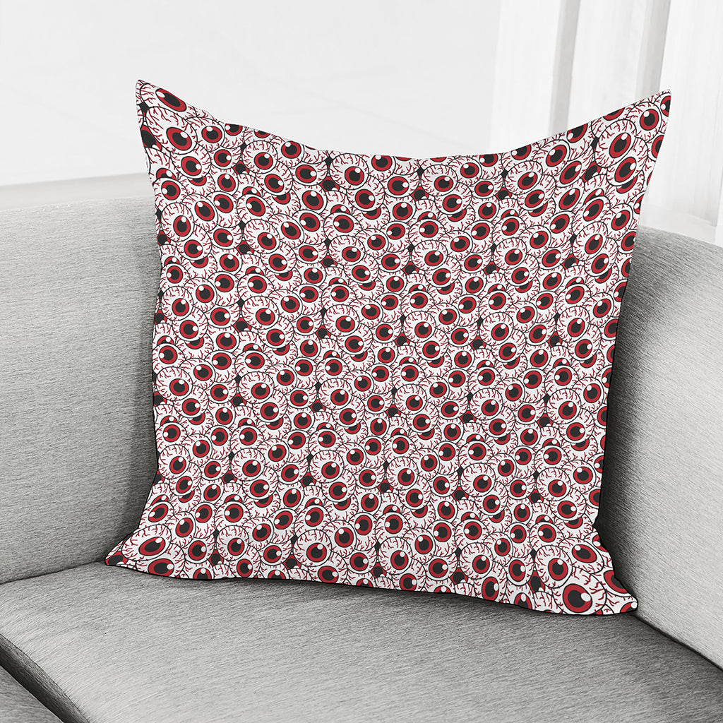 Creepy Red Eyeball Pattern Print Pillow Cover