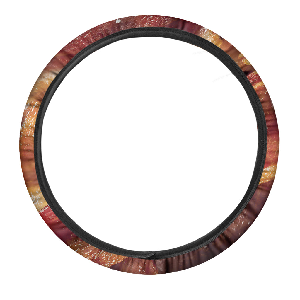 Crispy Bacon Print Car Steering Wheel Cover