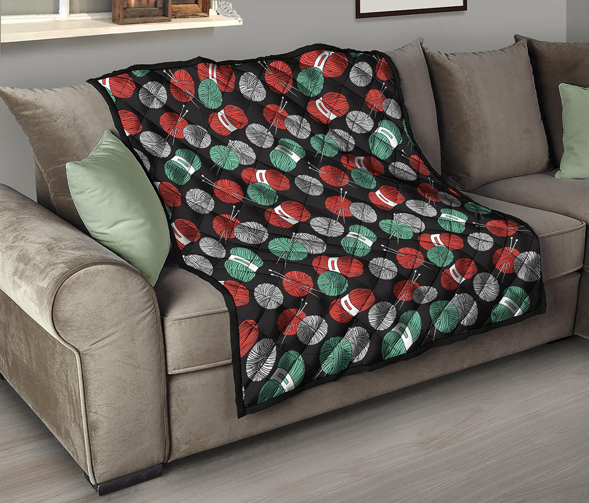 Crochet Yarn Pattern Print Quilt