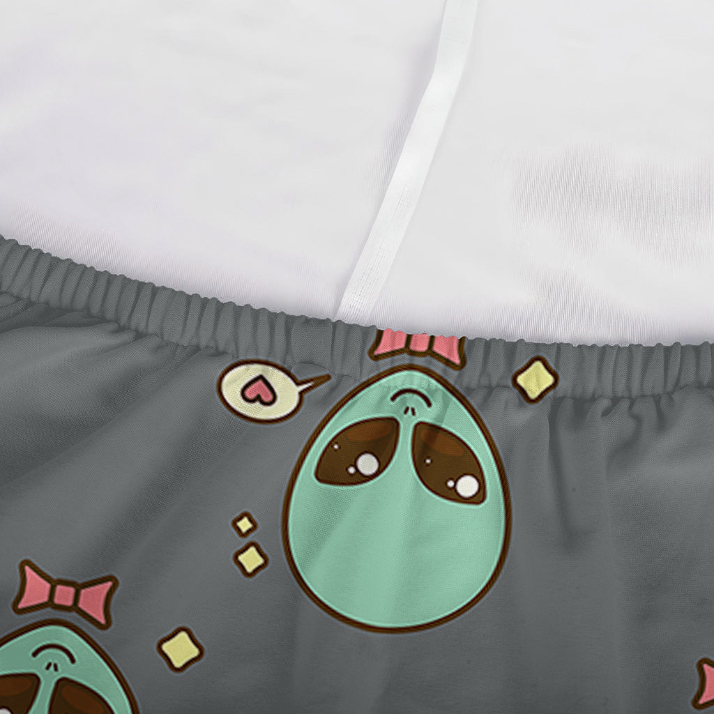Cute Alien With Bow Tie Print Sofa Cover
