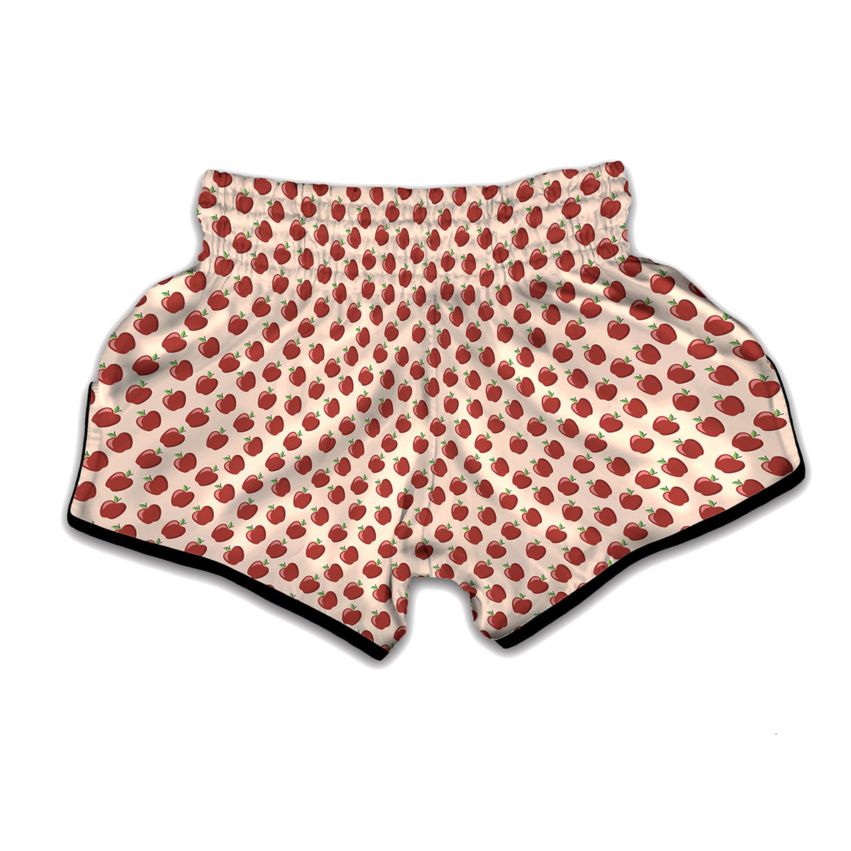 Cute Apple Pattern Print Muay Thai Boxing Shorts