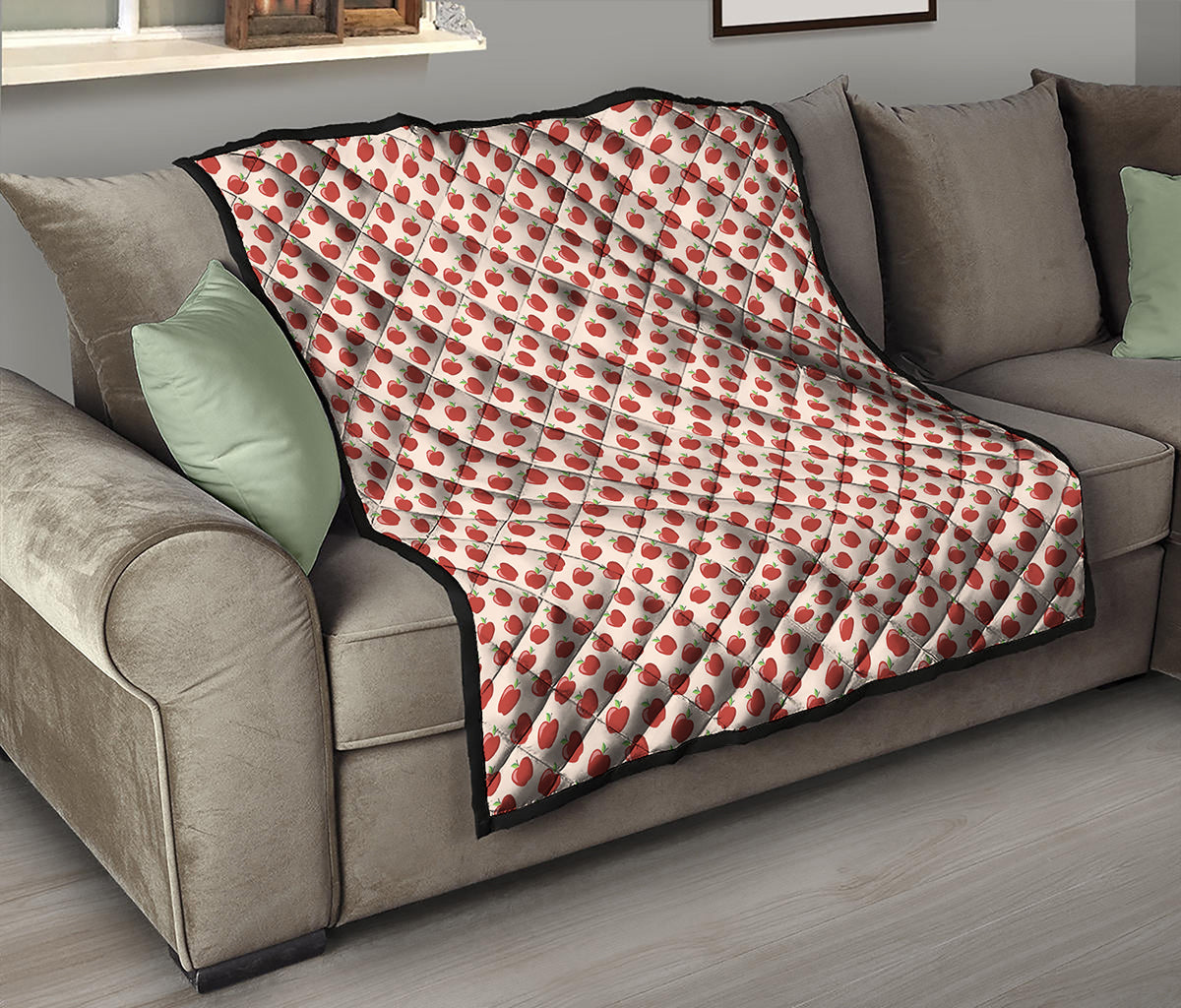Cute Apple Pattern Print Quilt