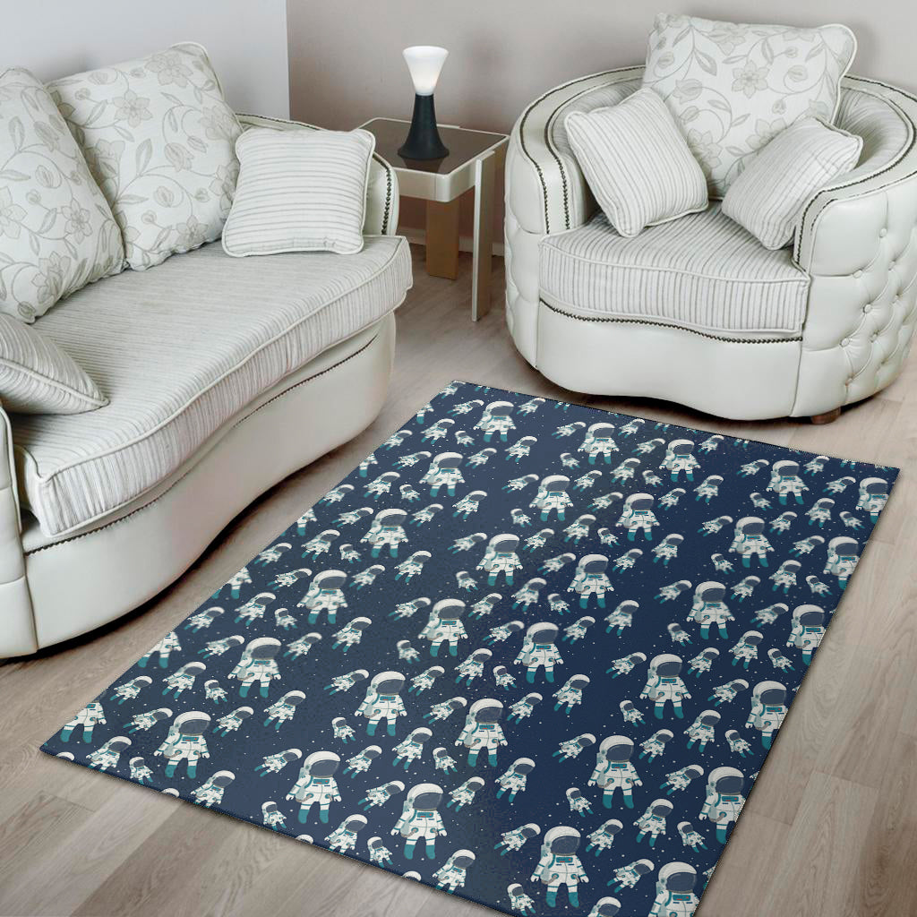 Cute Astronaut Pattern Print Area Rug