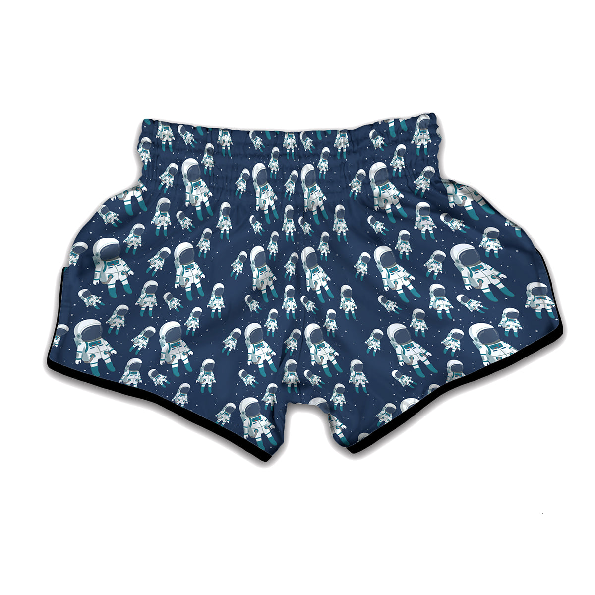 Cute Astronaut Pattern Print Muay Thai Boxing Shorts
