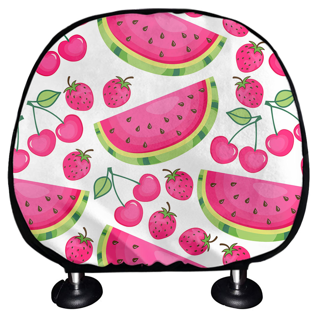 Cute Berry Watermelon Pattern Print Car Headrest Covers