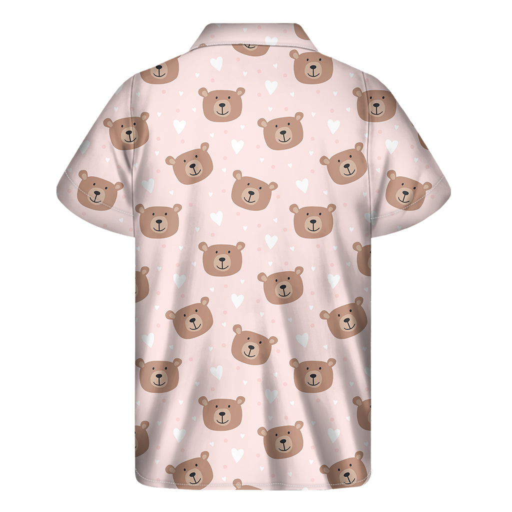 Brown Teddy Bear Pattern Print Women Crewneck Sweatshirt