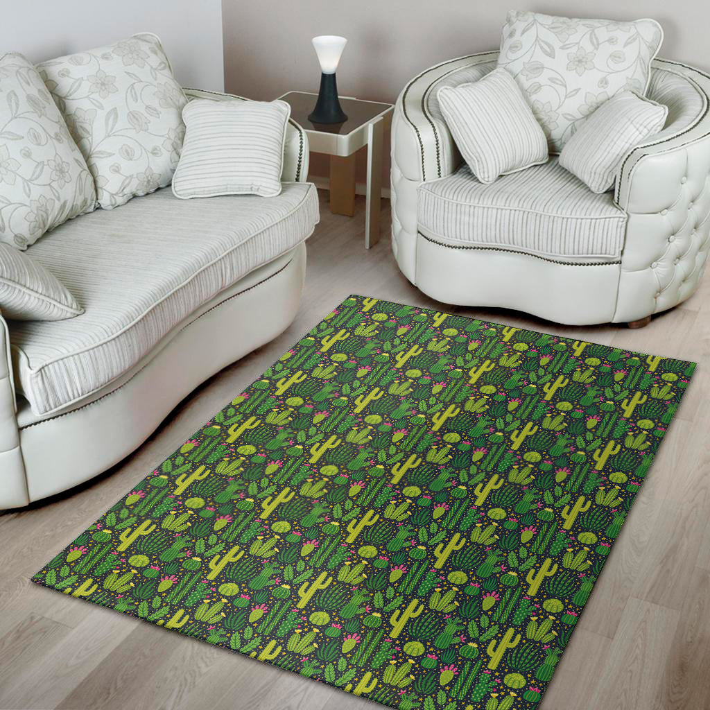 Cute Cactus Plant Pattern Print Area Rug