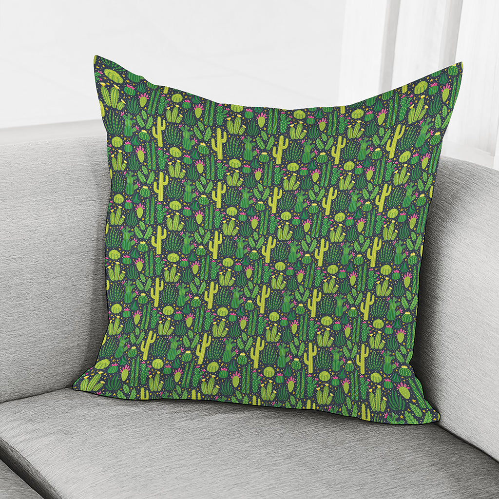 Cute Cactus Plant Pattern Print Pillow Cover