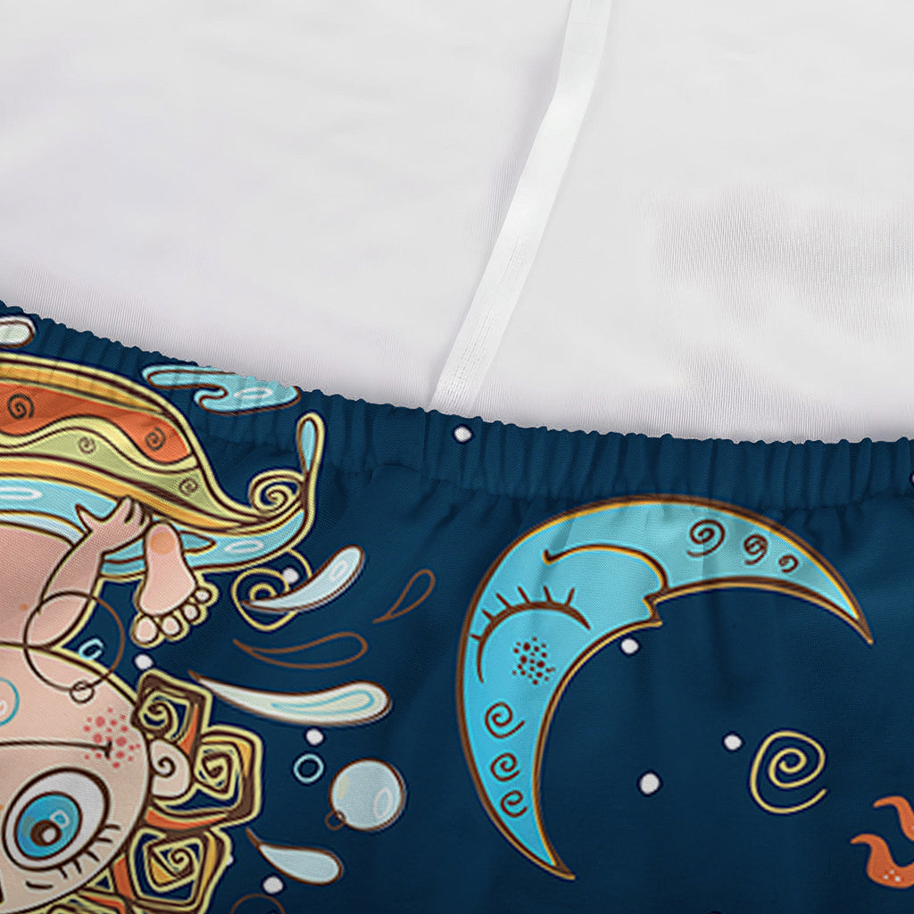 Cute Cartoon Aquarius Pattern Print Sofa Cover