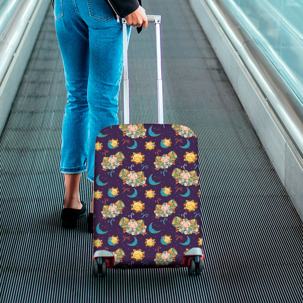 Cute Cartoon Aries Pattern Print Luggage Cover