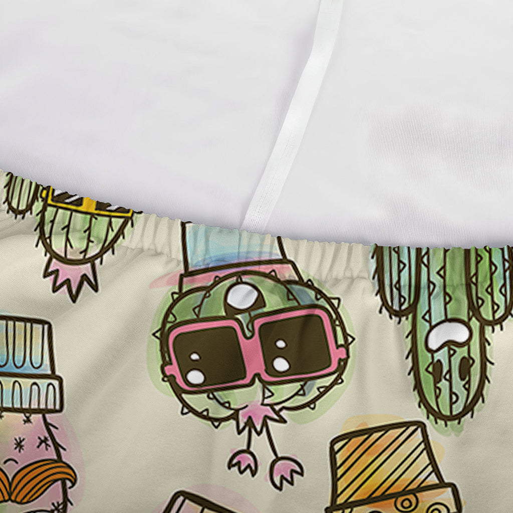 Cute Cartoon Cactus Pattern Print Sofa Cover