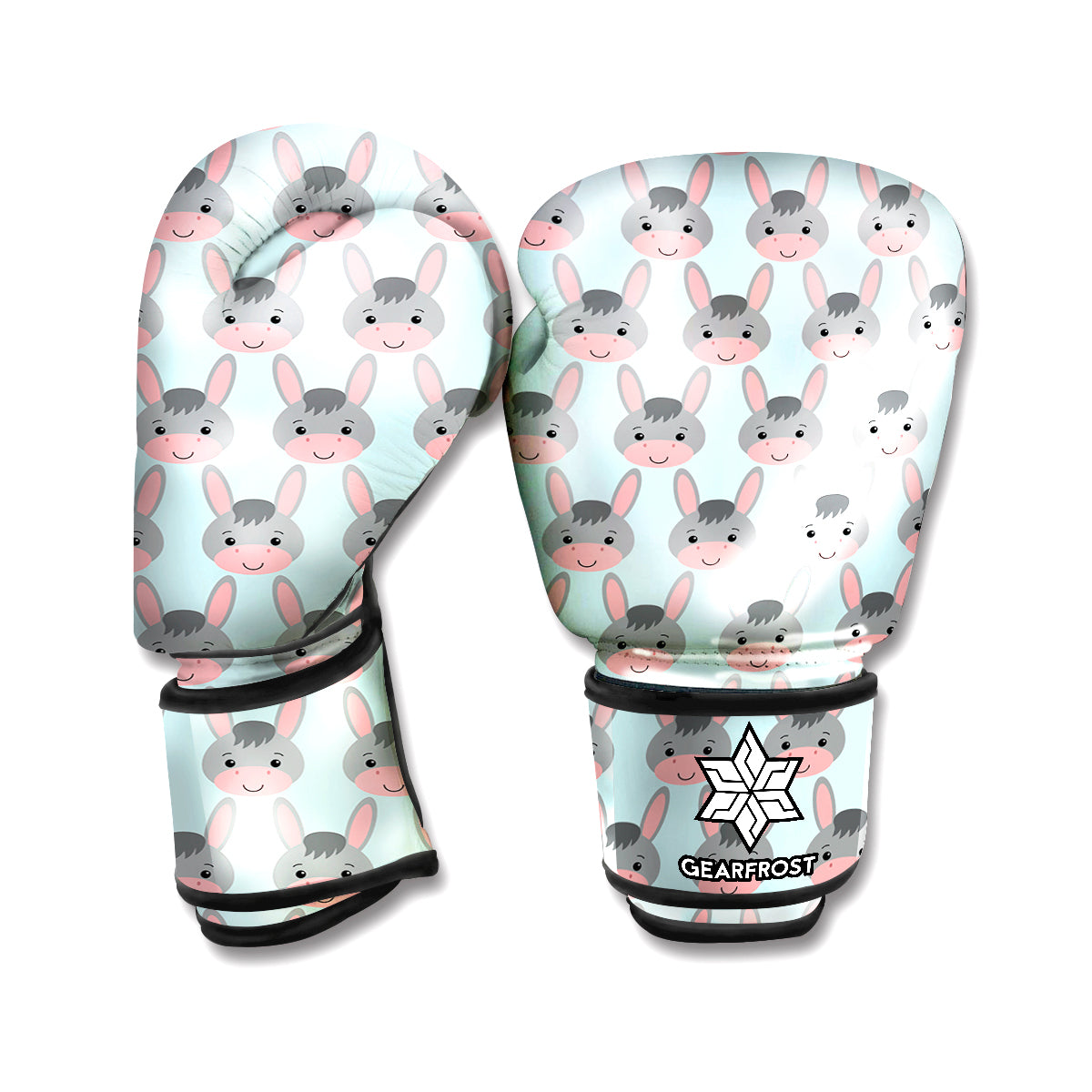 Cute Cartoon Donkey Pattern Print Boxing Gloves