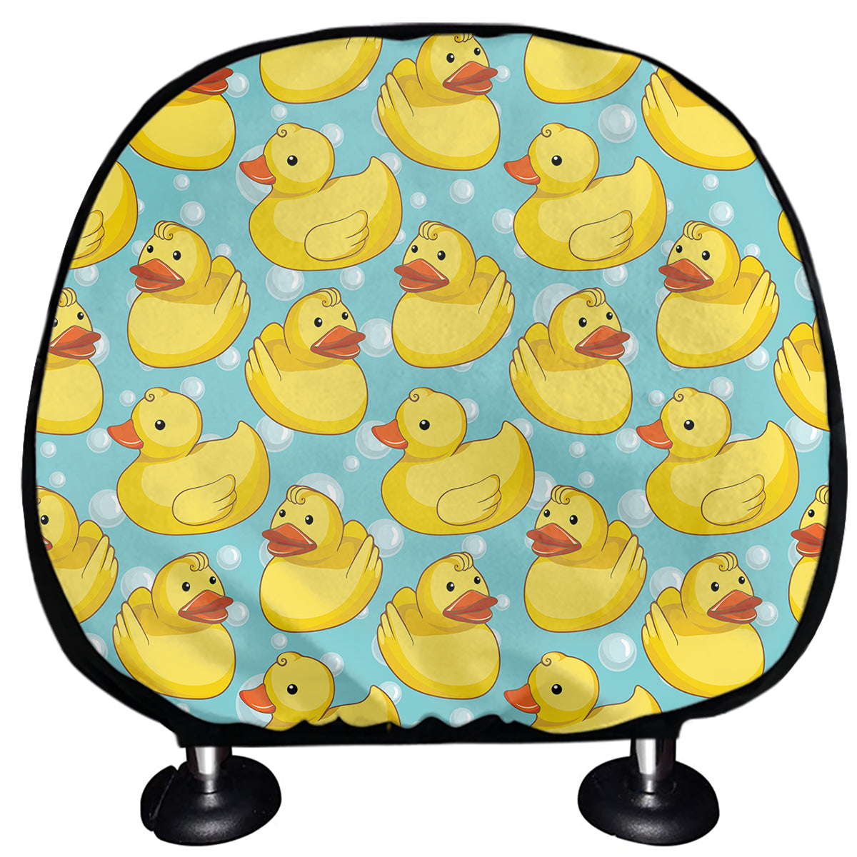 Cute Cartoon Duck Pattern Print Car Headrest Covers