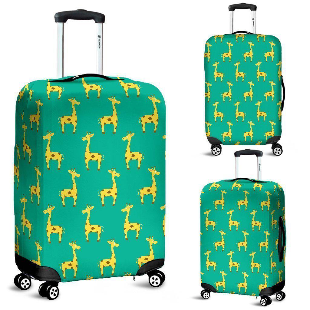Cute Cartoon Giraffe Pattern Print Luggage Cover GearFrost