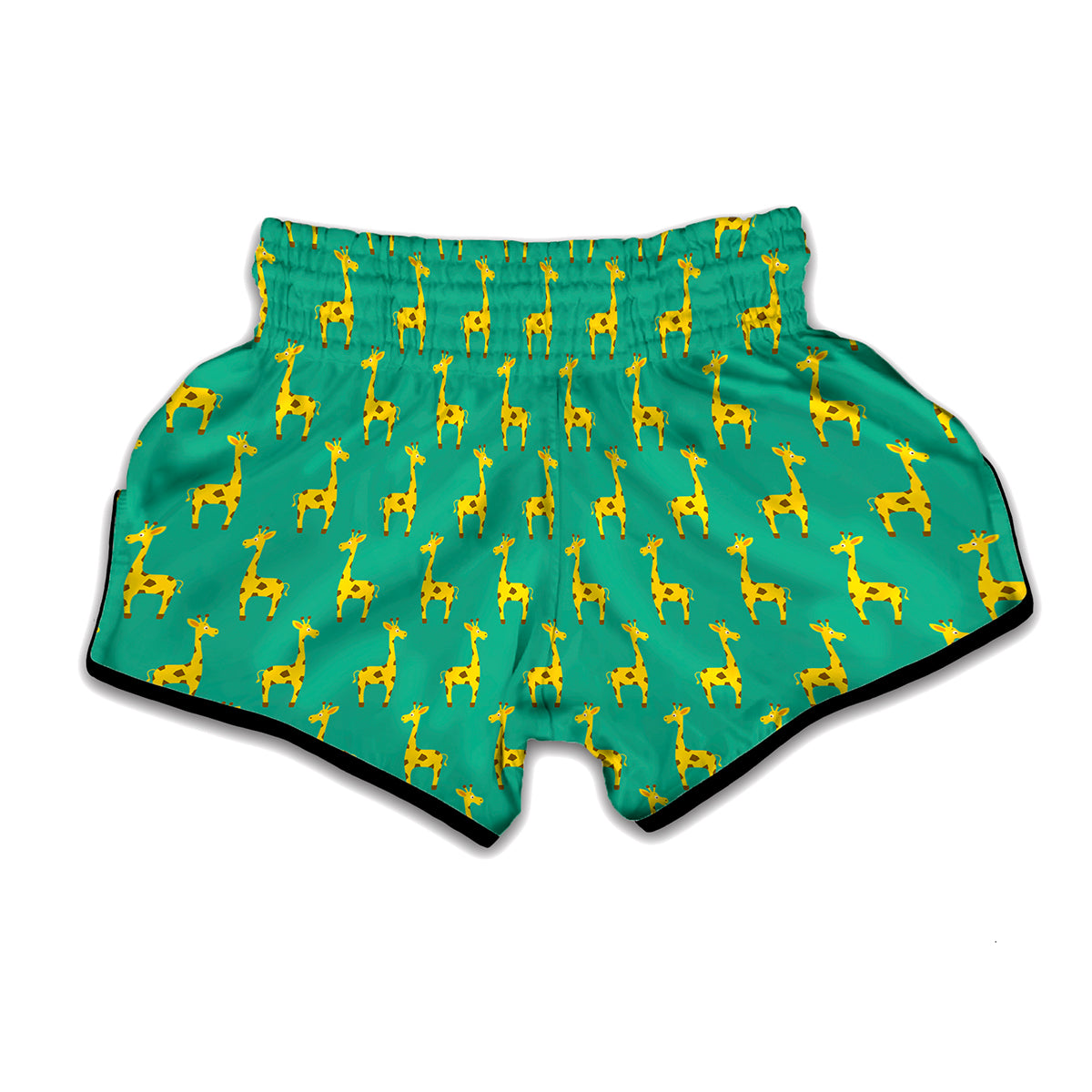 Cute Cartoon Giraffe Pattern Print Muay Thai Boxing Shorts