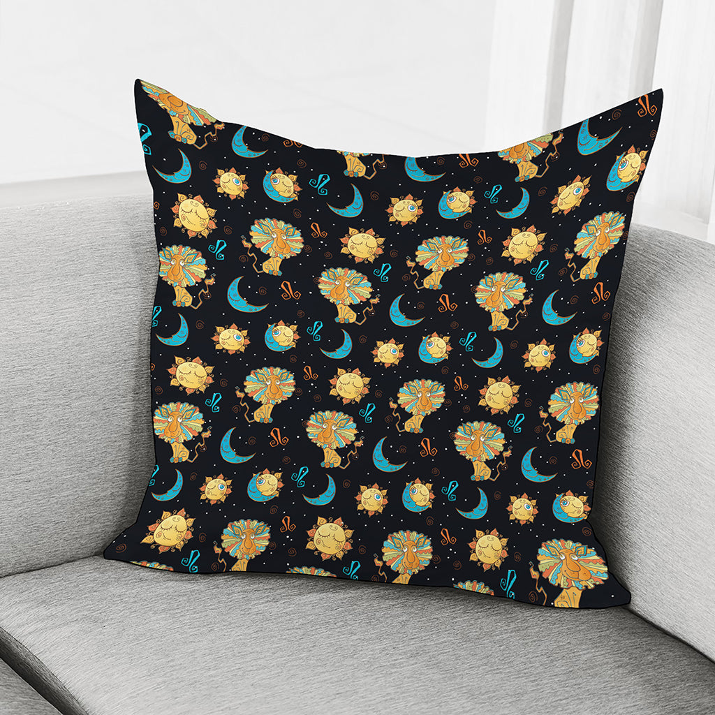 Cute Cartoon Leo Pattern Print Pillow Cover