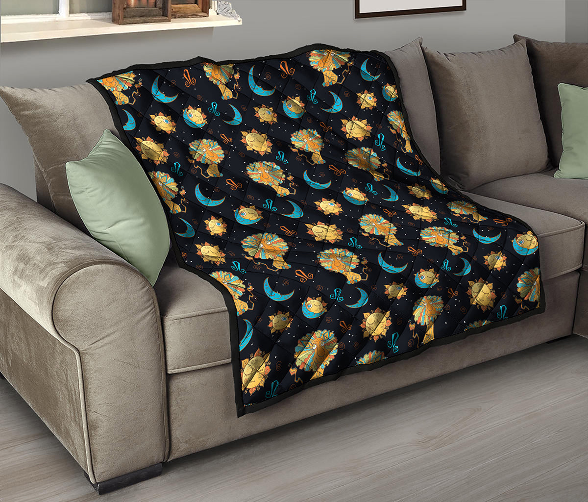 Cute Cartoon Leo Pattern Print Quilt