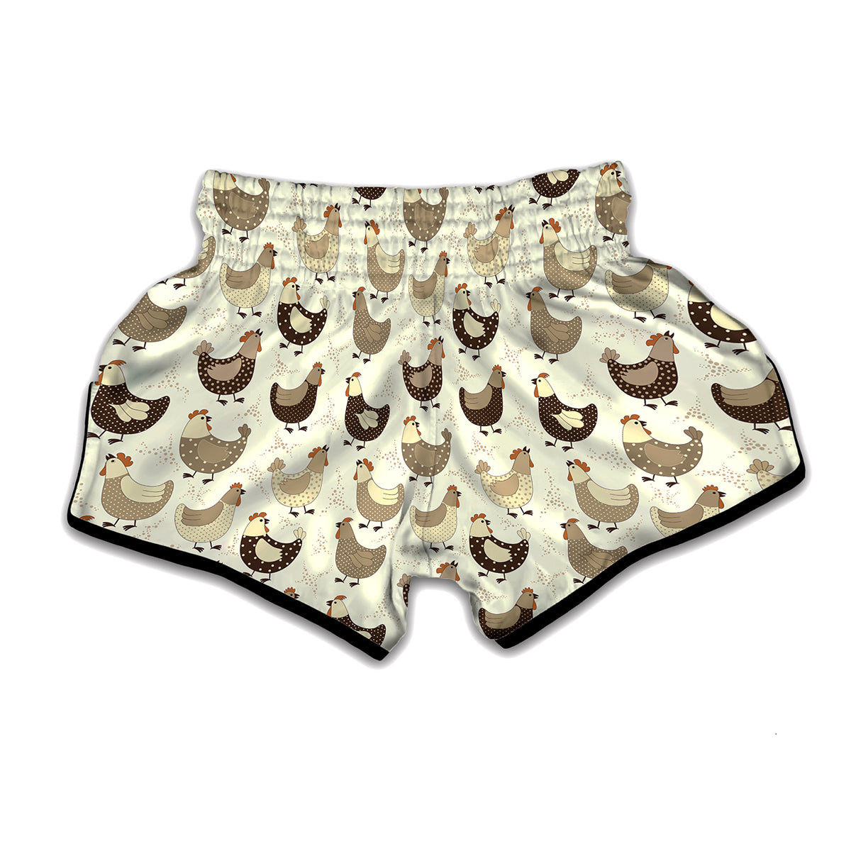 Cute Chicken Pattern Print Muay Thai Boxing Shorts