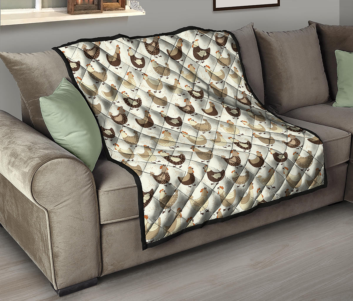Cute Chicken Pattern Print Quilt