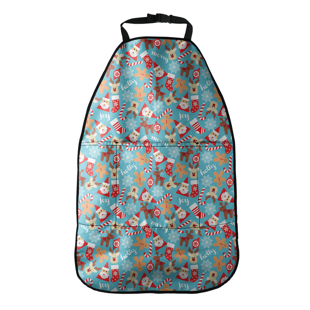 Cute Christmas Elements Pattern Print Car Seat Organizers