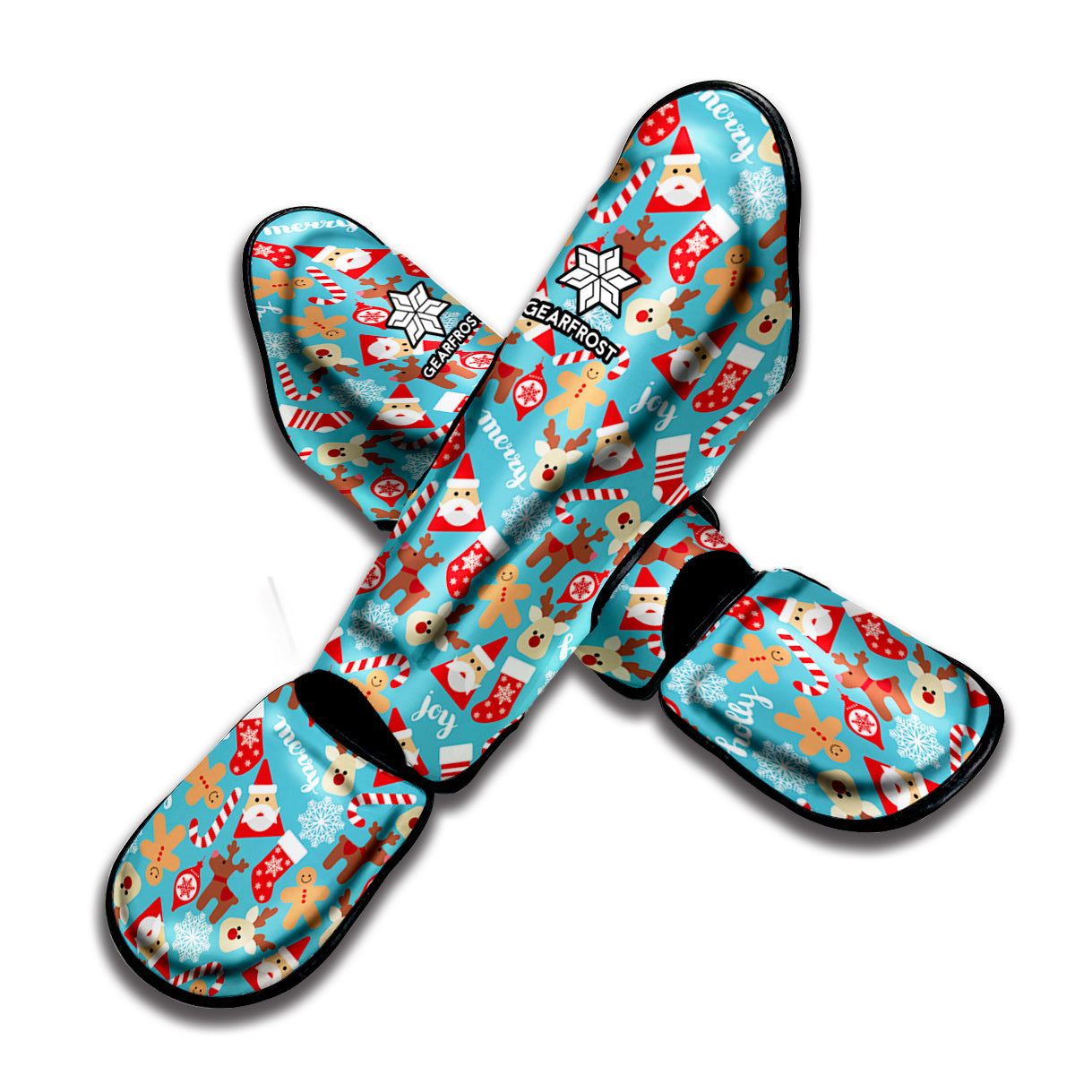 Cute Christmas Elements Pattern Print Muay Thai Shin Guard
