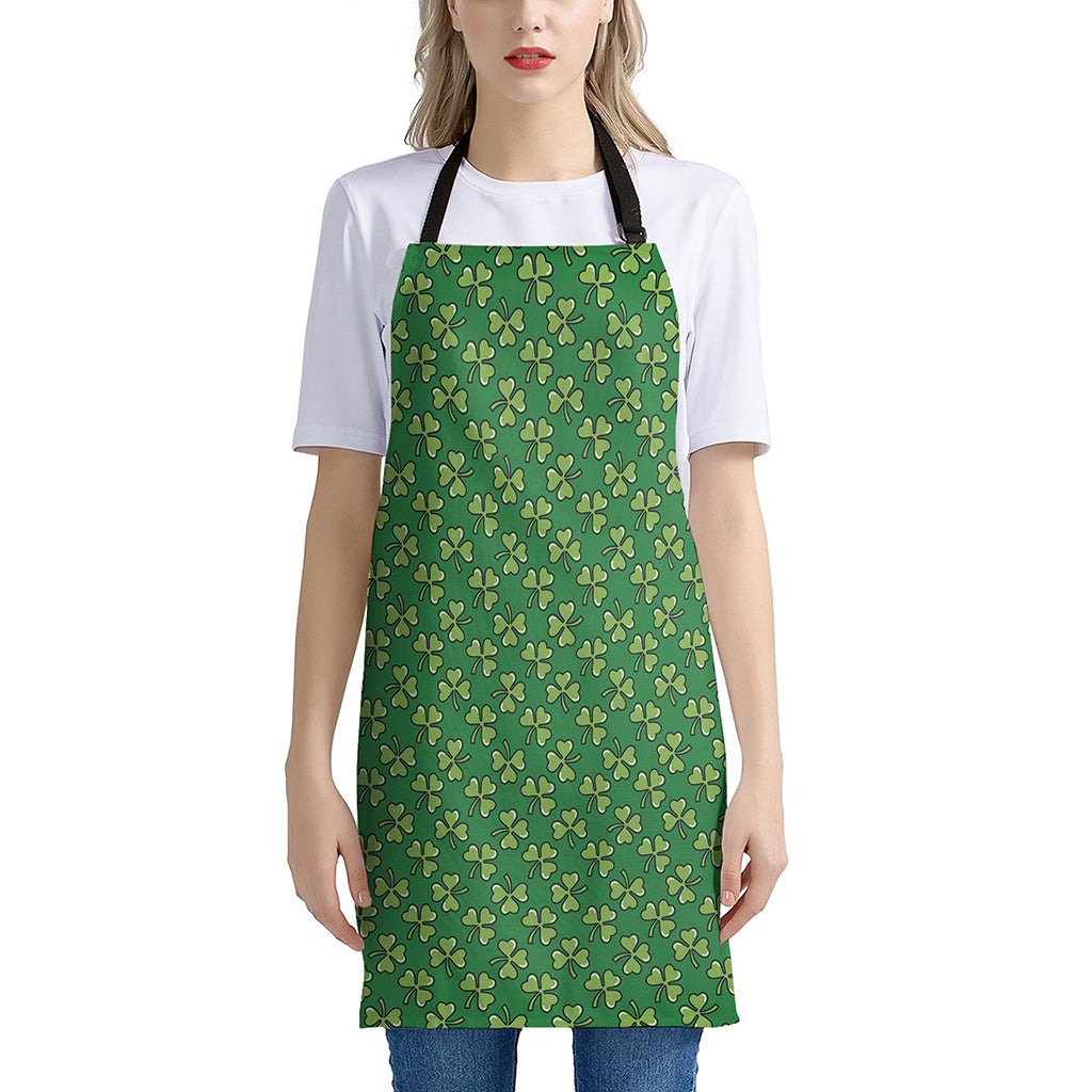Cute Clover St. Patrick's Day Print Apron
