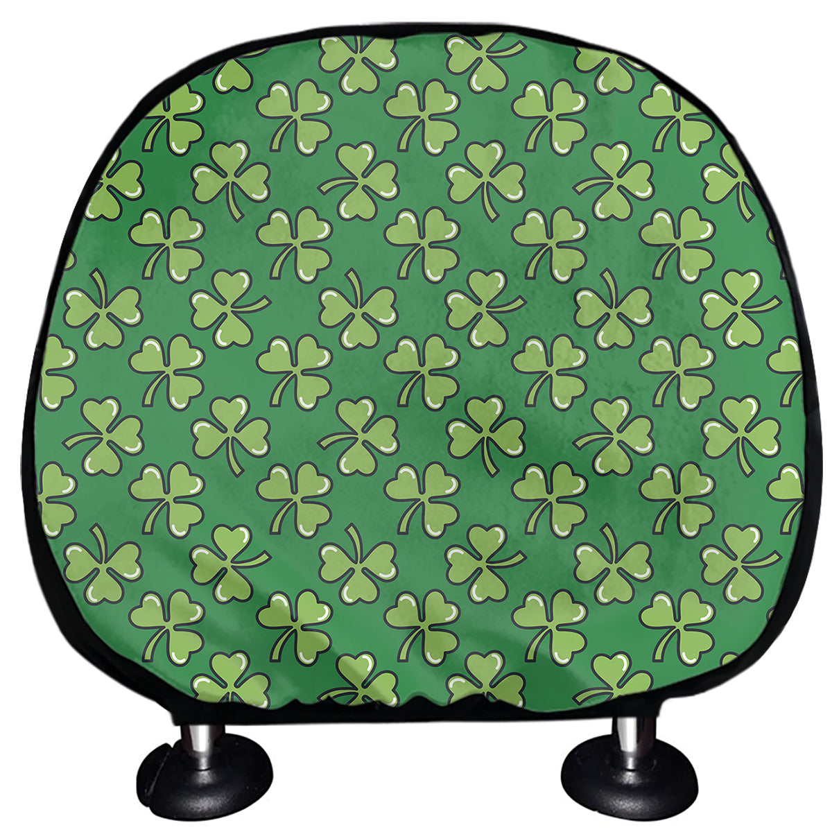 Cute Clover St. Patrick's Day Print Car Headrest Covers