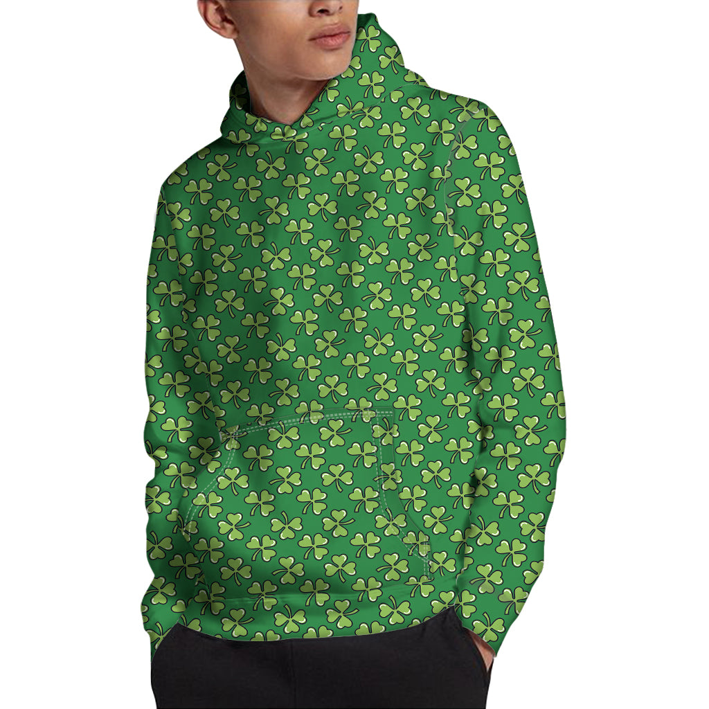 Cute Clover St. Patrick's Day Print Pullover Hoodie