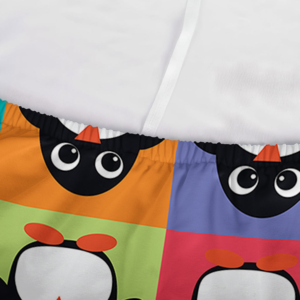 Cute Colorful Penguin Pattern Print Sofa Cover