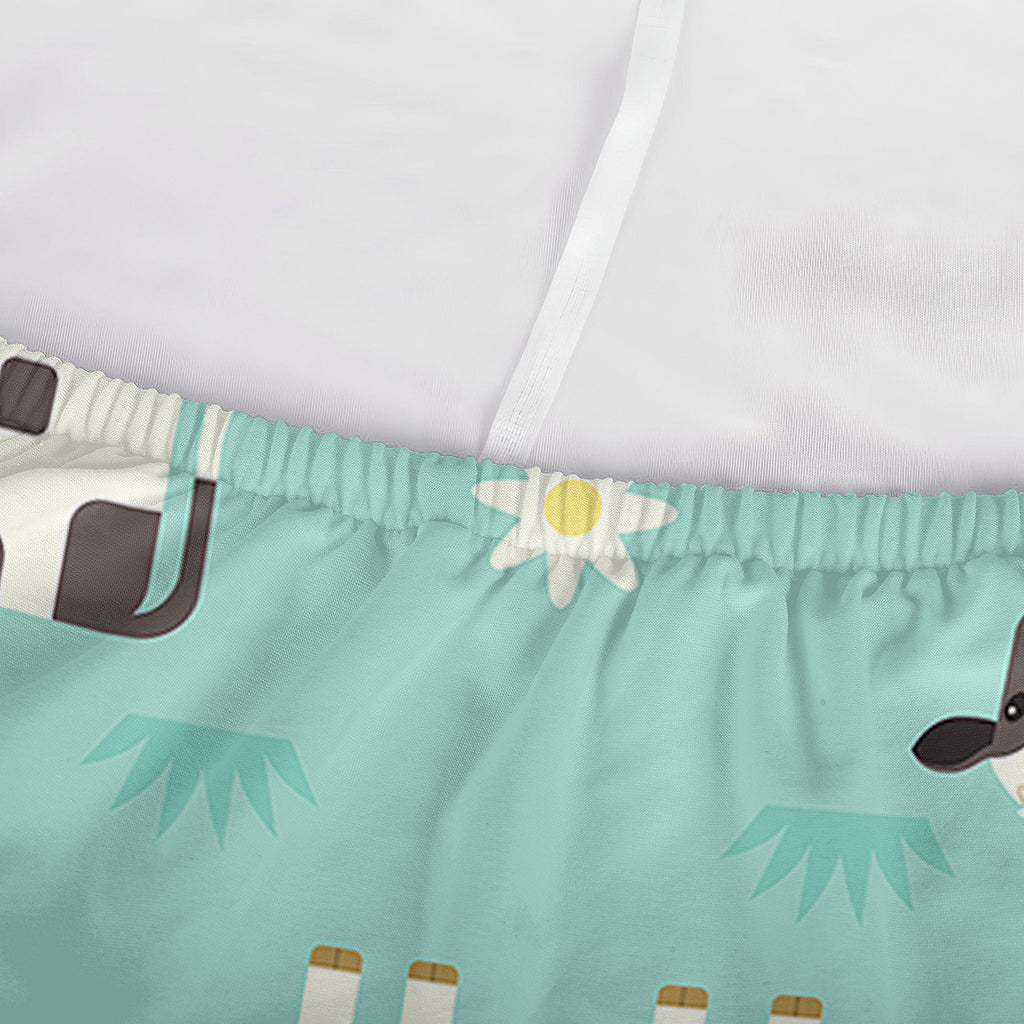 Cute Cow And Baby Cow Pattern Print Sofa Cover