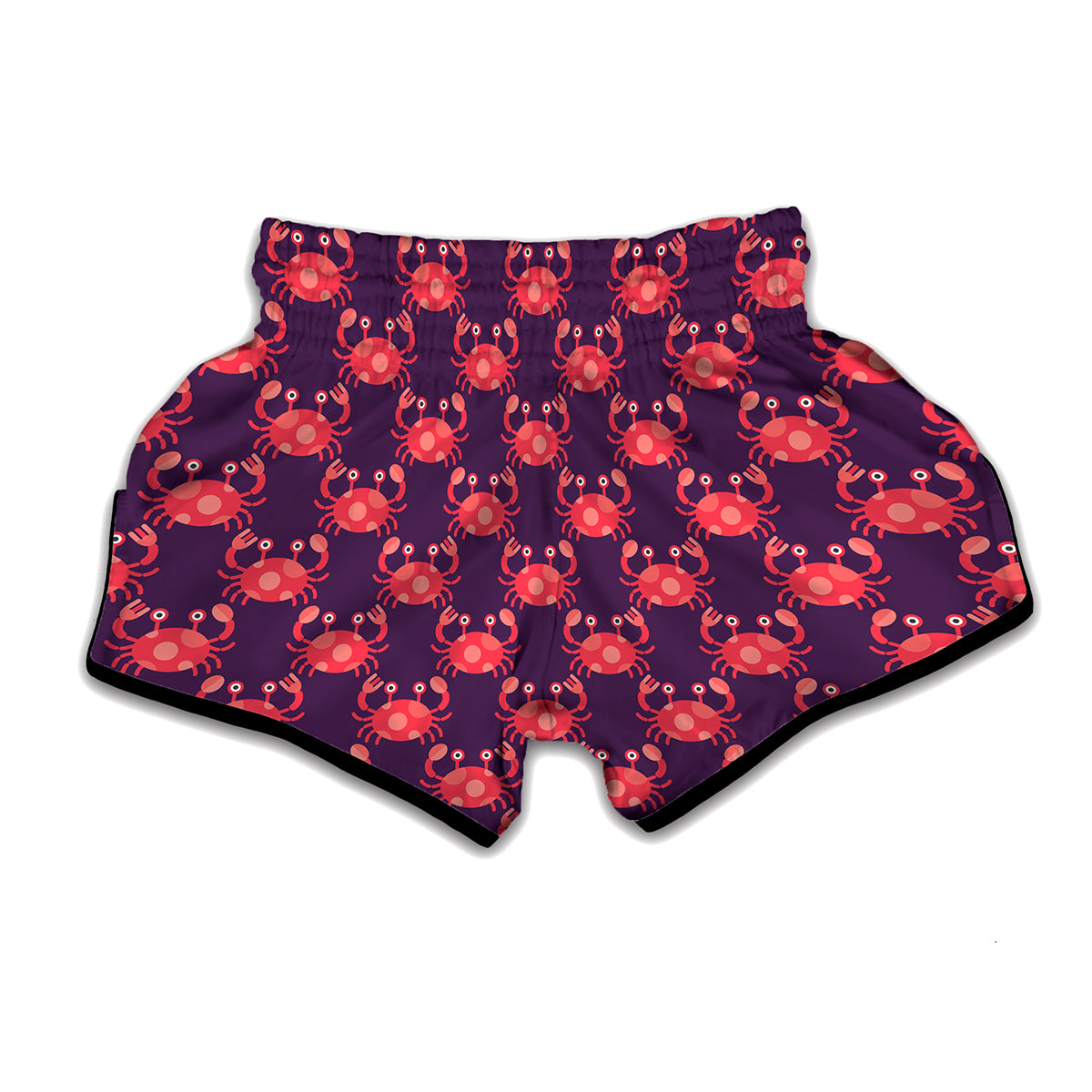 Cute Crab Pattern Print Muay Thai Boxing Shorts