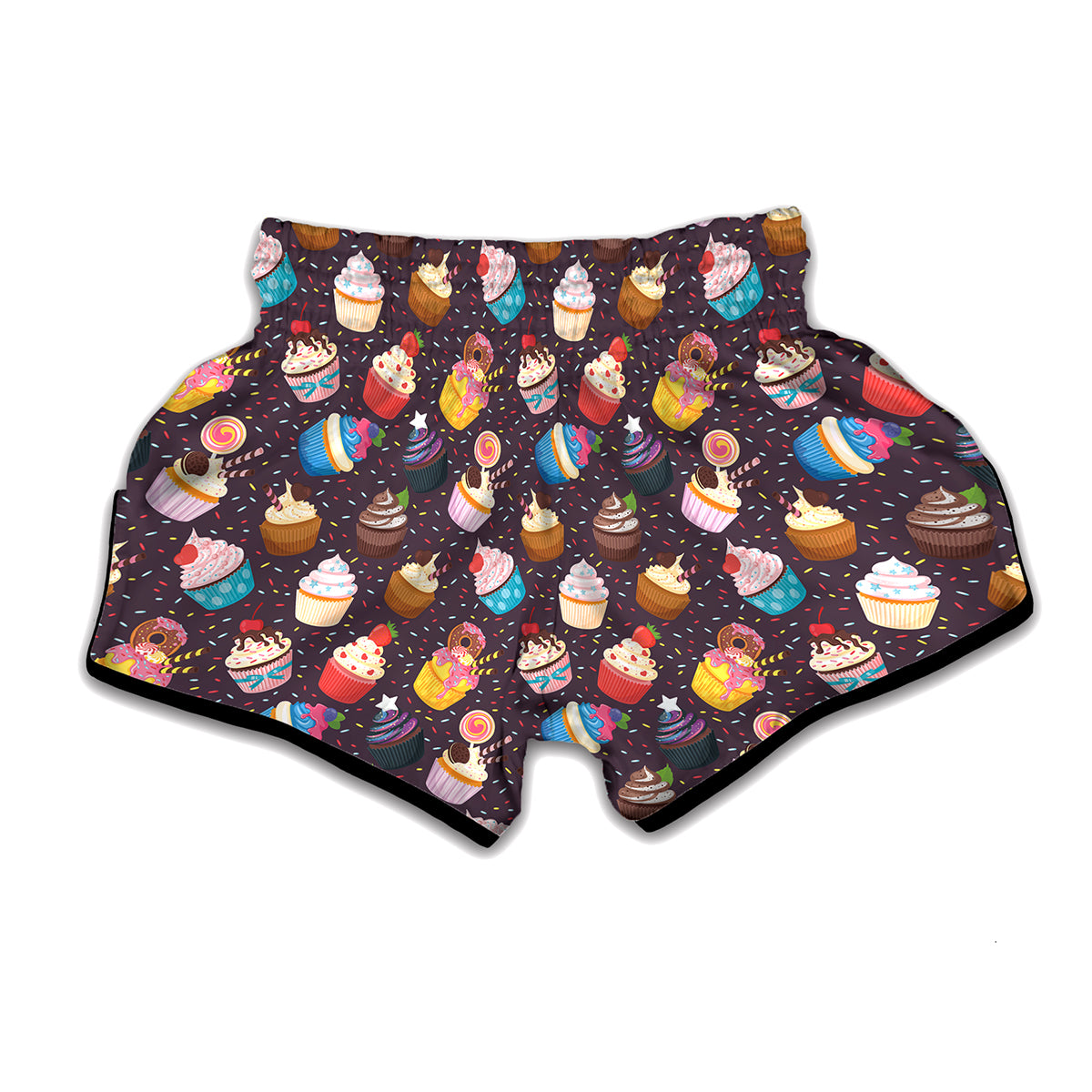 Cute Cupcake Pattern Print Muay Thai Boxing Shorts