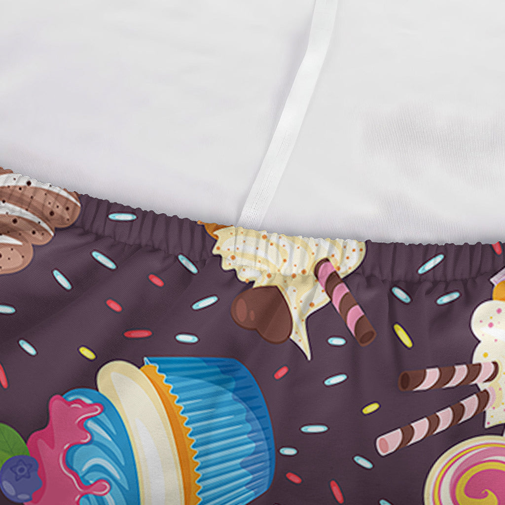 Cute Cupcake Pattern Print Sofa Cover