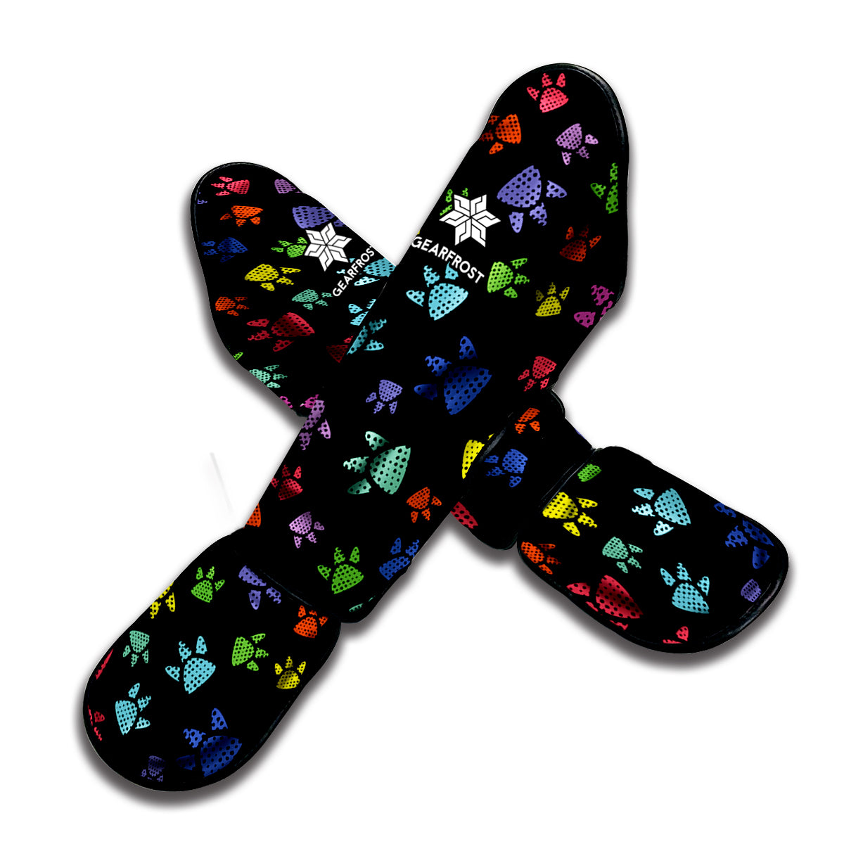 Cute Dino Footprint Pattern Print Muay Thai Shin Guard