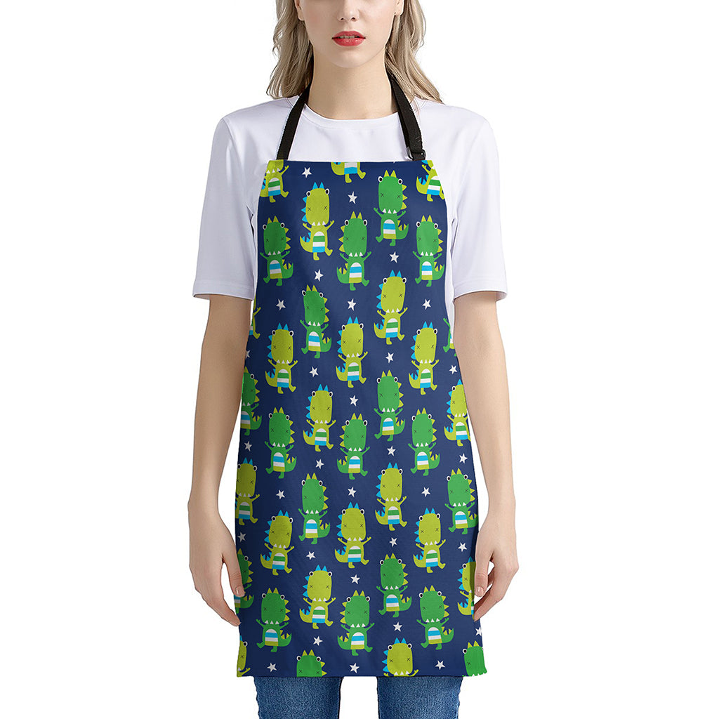 Cute Dino T-Rex Pattern Print Apron