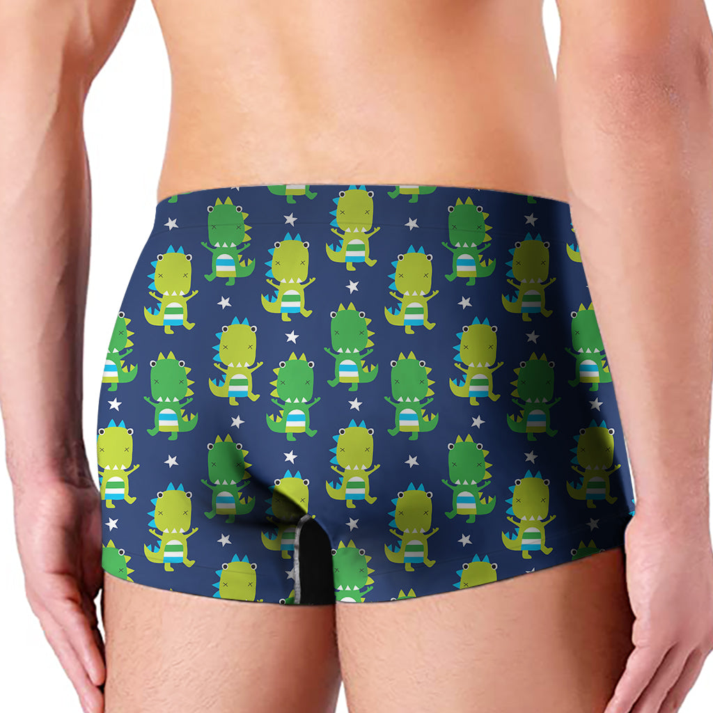Cute Dino T-Rex Pattern Print Men's Boxer Briefs