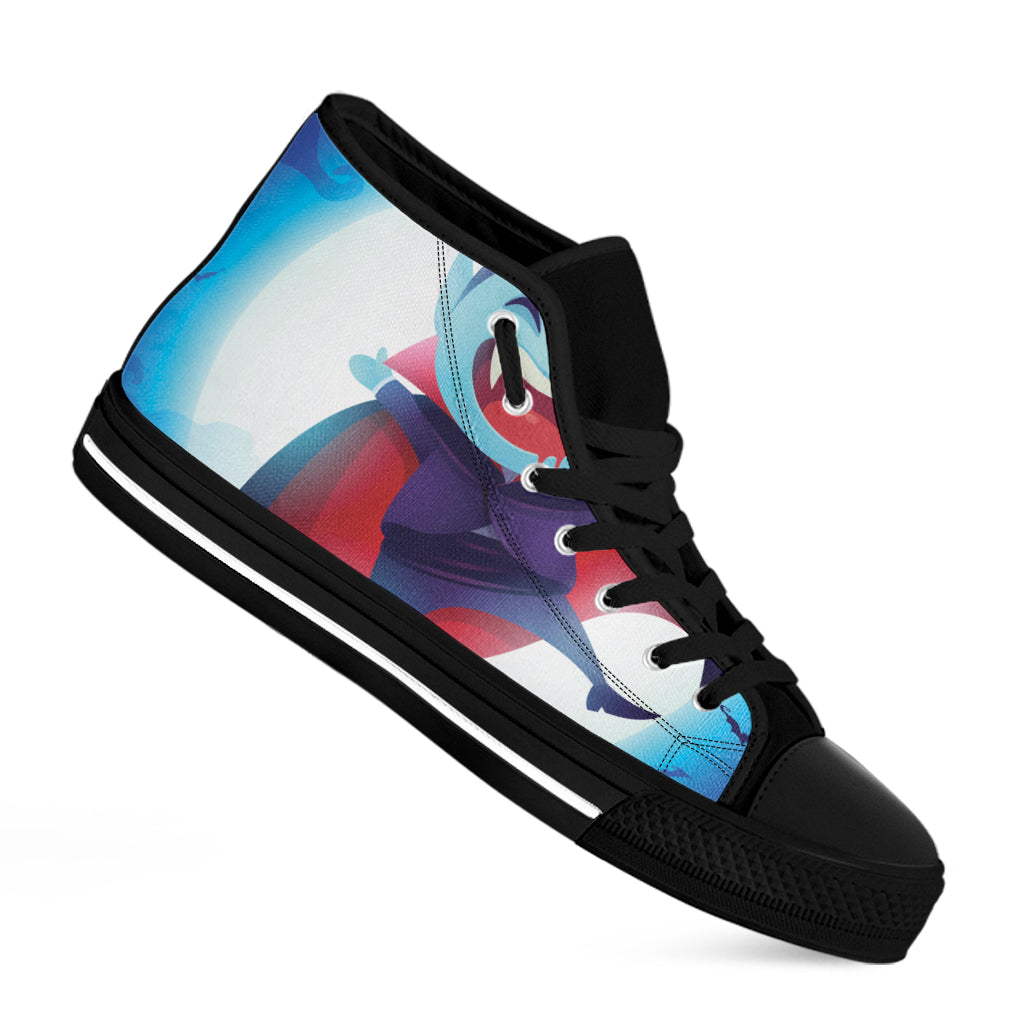 Cute Dracula Print Black High Top Shoes