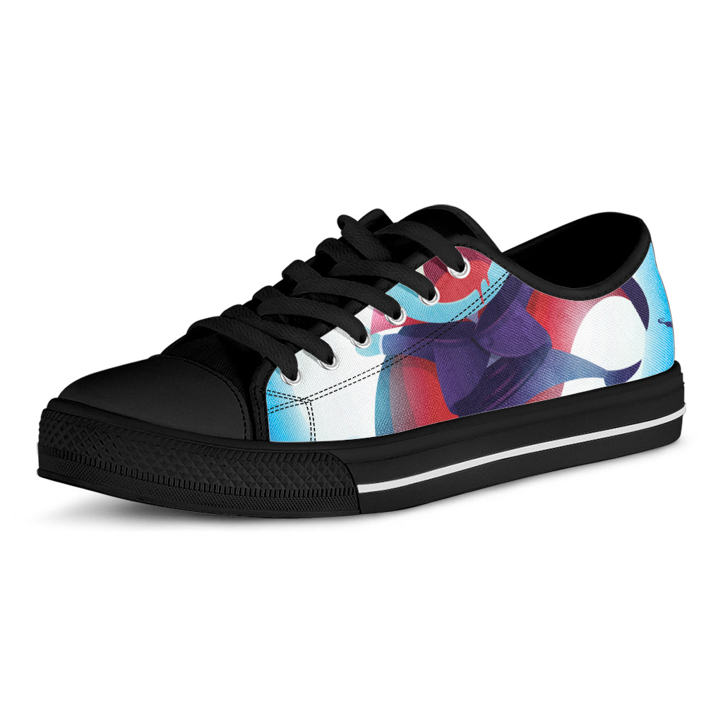 Cute Dracula Print Black Low Top Shoes