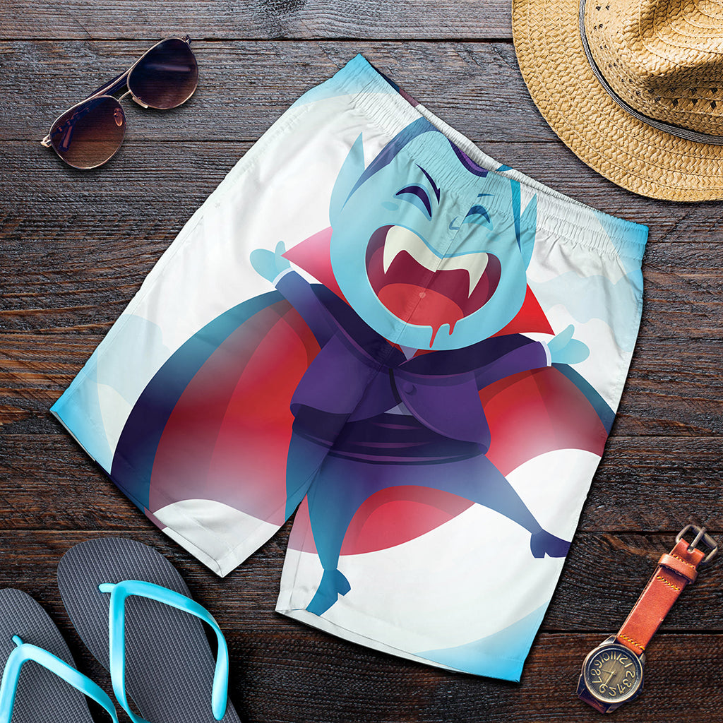 Cute Dracula Print Men's Shorts